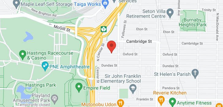 map of 3475 OXFORD STREET